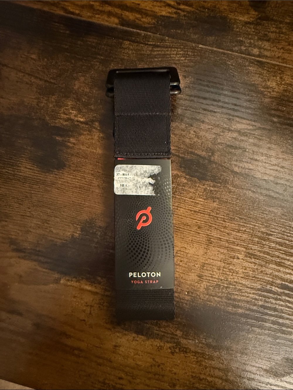 Peloton Black Yoga Strap with Red Logo Accent